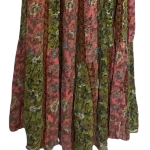 Easel Anthropologie Floral Vibrant Wide Leg Bell Bottom Boho Jumpsuit. Sz M - Picture 7 of 16